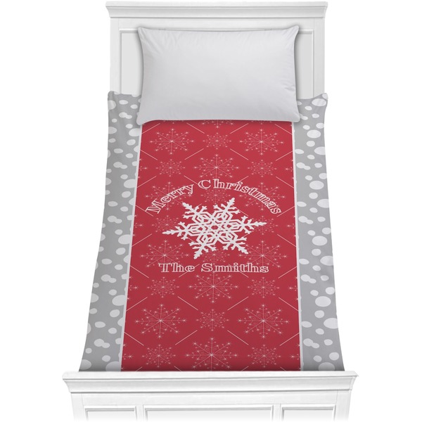 Custom Snowflakes Comforter - Twin (Personalized)