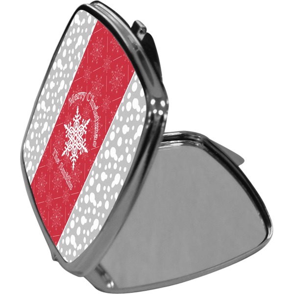 Snowflakes Compact Mirror (Side View)