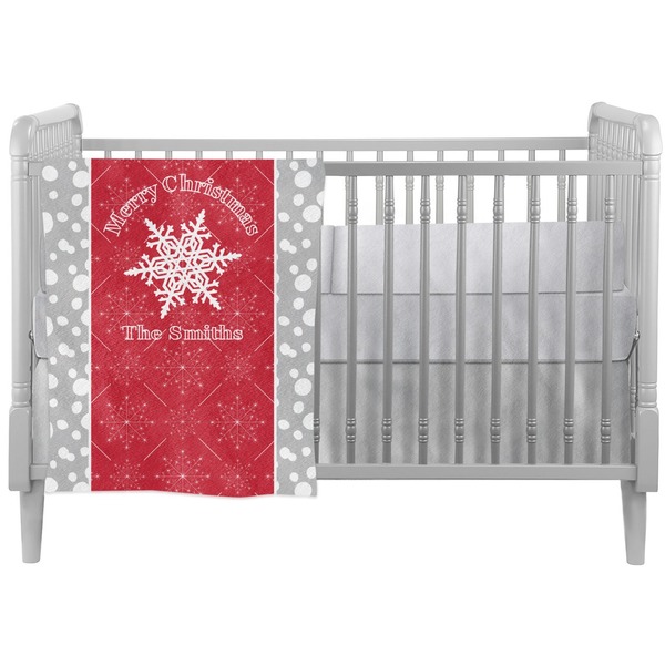 Custom Snowflakes Crib Comforter / Quilt (Personalized)