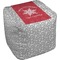 Snowflakes Cube Pouf Ottoman (Top)