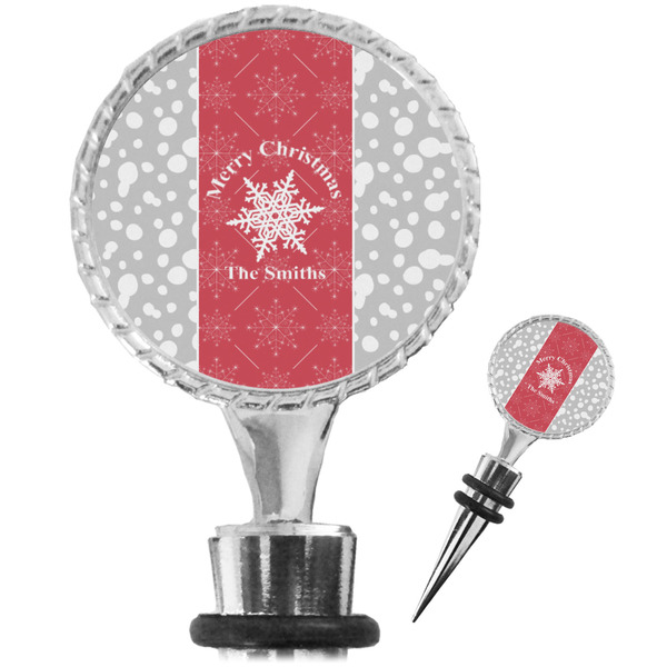 Custom Snowflakes Wine Bottle Stopper (Personalized)