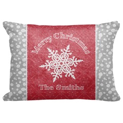 Snowflakes Decorative Baby Pillowcase - 16"x12" (Personalized)