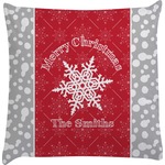 Snowflakes Decorative Pillow Case (Personalized)