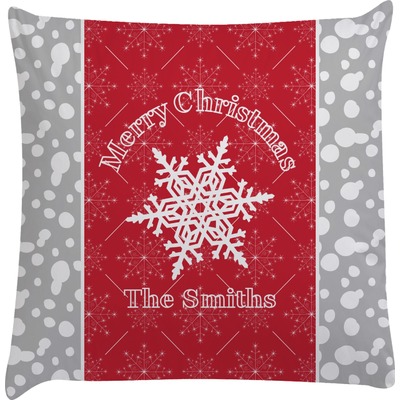 Snowflakes Decorative Pillow Case (Personalized)