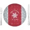 Snowflakes 10" Glass Lunch / Dinner Plates - Single or Set (Personalized)