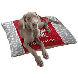 Snowflakes Dog Bed - Large w/ Name or Text