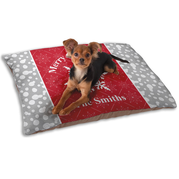 Snowflakes Dog Bed - Small LIFESTYLE