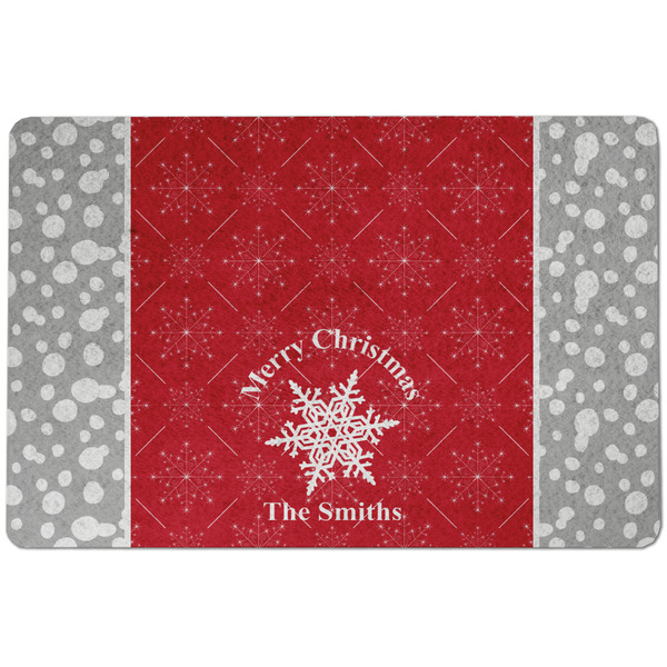 Snowflakes Dog Food Mat - Small without bowls