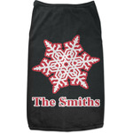 Snowflakes Black Pet Shirt - S (Personalized)
