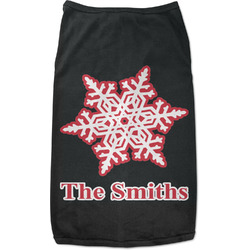 Snowflakes Black Pet Shirt - XL (Personalized)
