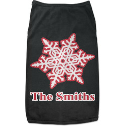 Snowflakes Black Pet Shirt (Personalized)