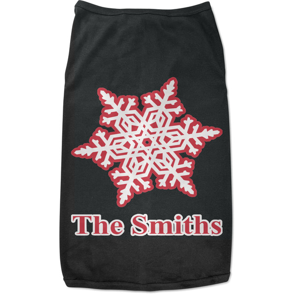 Custom Snowflakes Black Pet Shirt (Personalized)