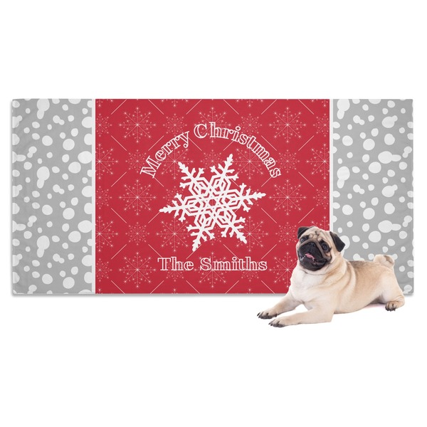 Custom Snowflakes Dog Towel (Personalized)