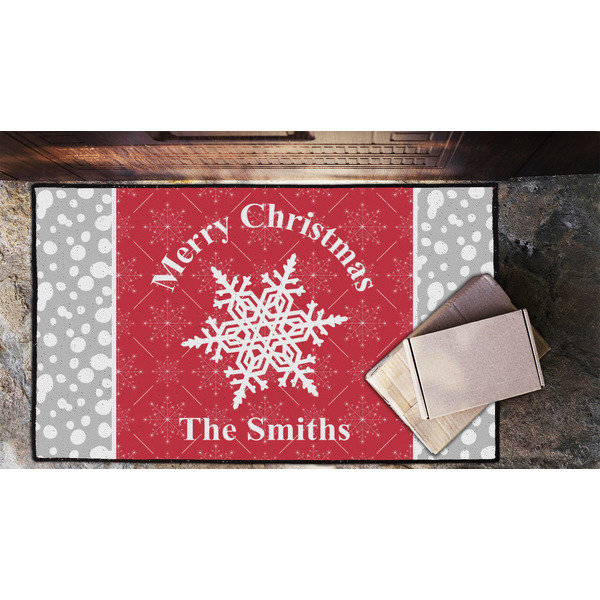 Snowflakes Door Mat - LIFESTYLE (Lrg)