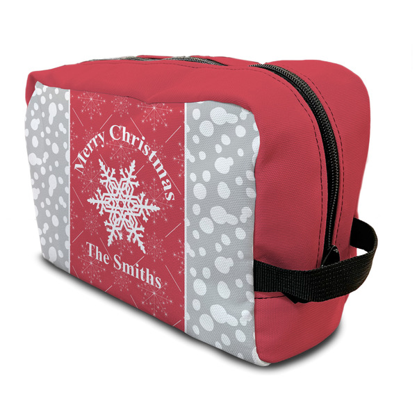 Custom Snowflakes Toiletry Bag / Dopp Kit (Personalized)