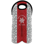 Snowflakes Wine Tote Bag (2 Bottles) (Personalized)
