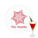 Snowflakes Printed Drink Topper -  2.5" (Personalized)