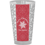 Snowflakes Pint Glass - Full Color (Personalized)