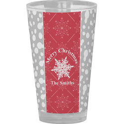 Snowflakes Pint Glass - Full Color (Personalized)