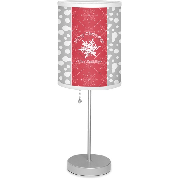Custom Snowflakes Lamp with Drum Shade (Personalized)