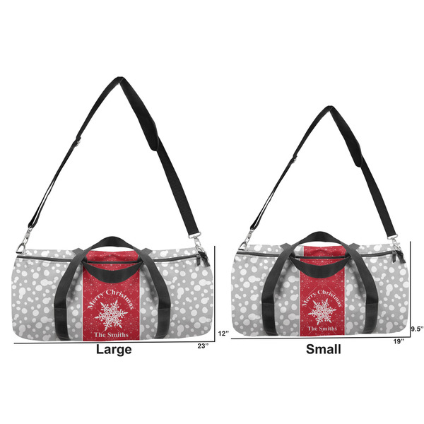 Snowflakes Duffle Bag Small and Large
