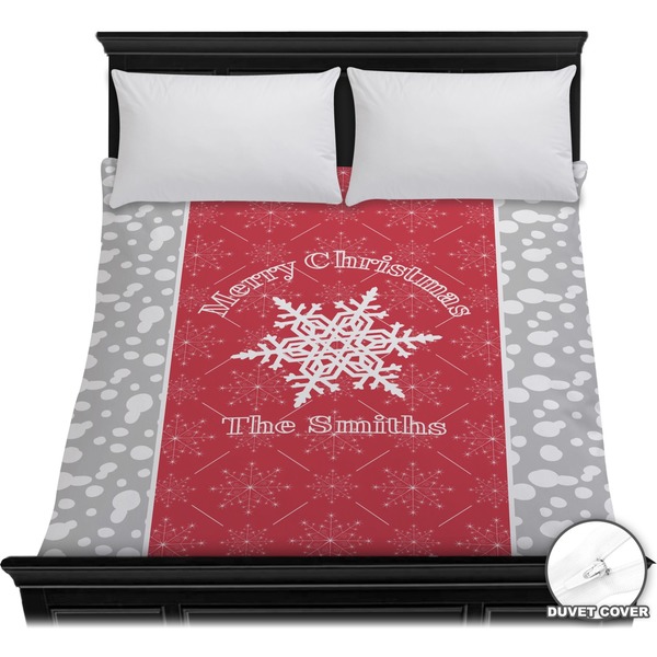 Custom Snowflakes Duvet Cover - Full / Queen (Personalized)