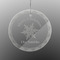 Snowflakes Engraved Glass Ornament - Round (Front)