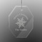Snowflakes Engraved Glass Ornament - Octagon (Personalized)