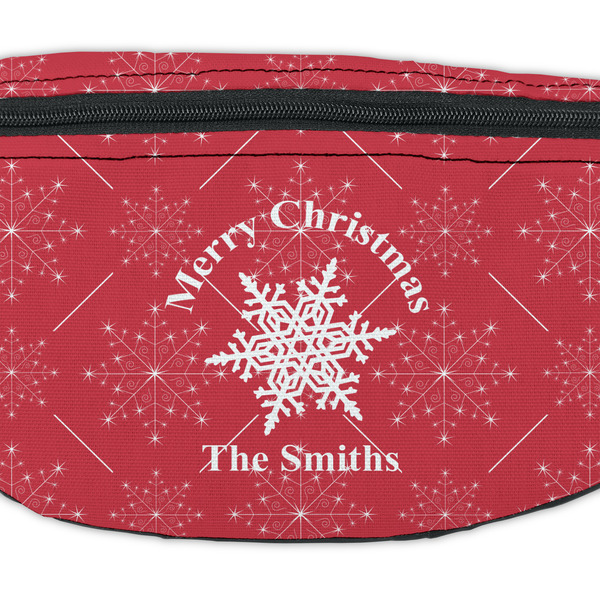 Snowflakes Fanny Pack - Closeup