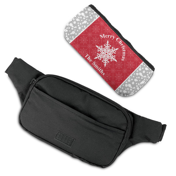 Snowflakes Fanny Packs - FLAT (flap off)
