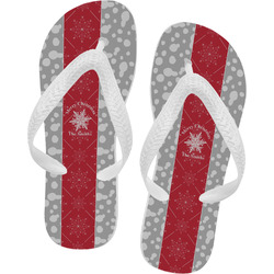 Snowflakes Flip Flops - Small (Personalized)