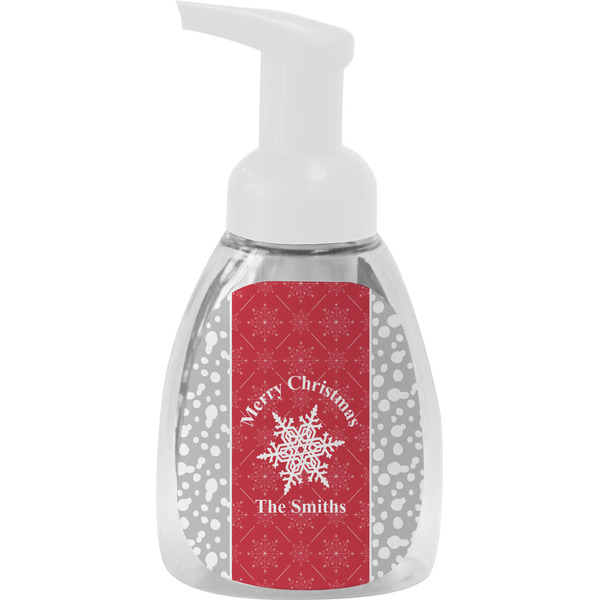 Custom Snowflakes Foam Soap Bottle - White (Personalized)