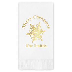 Snowflakes Guest Napkins - Foil Stamped (Personalized)