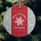 Snowflakes Frosted Glass Ornament - Round (Lifestyle)