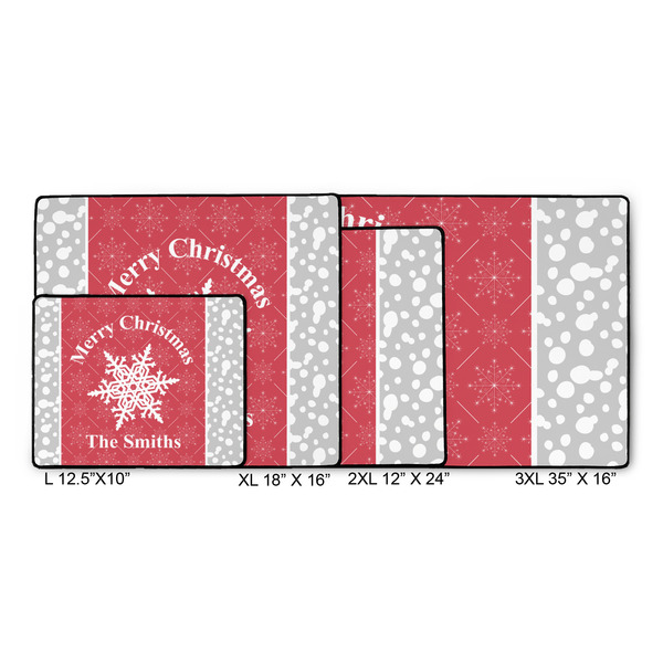 Snowflakes Gaming Mats - SIZE CHART