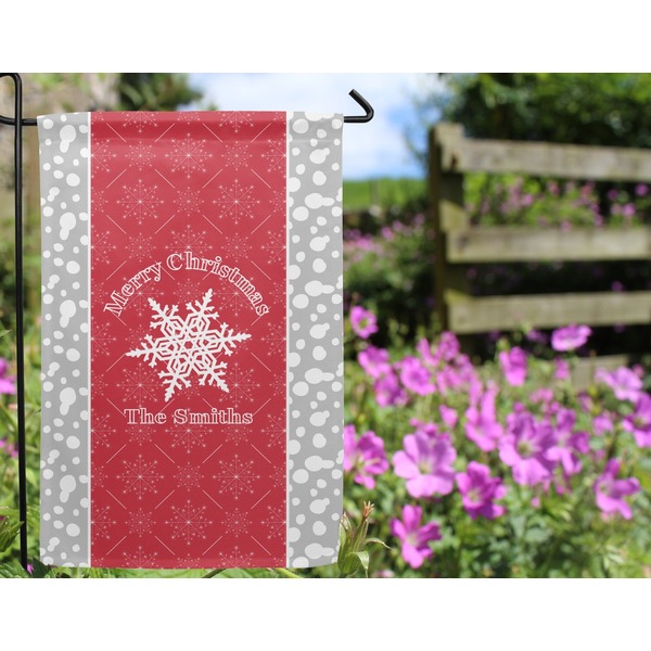 Snowflakes Garden Flag - Outside In Flowers