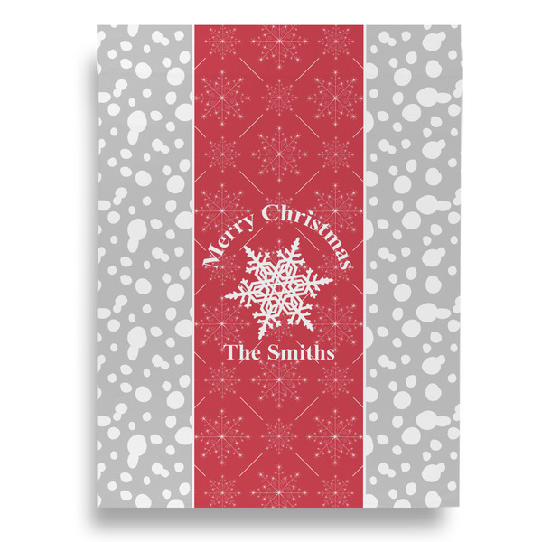Snowflakes Garden Flags - Large - Double Sided - FRONT