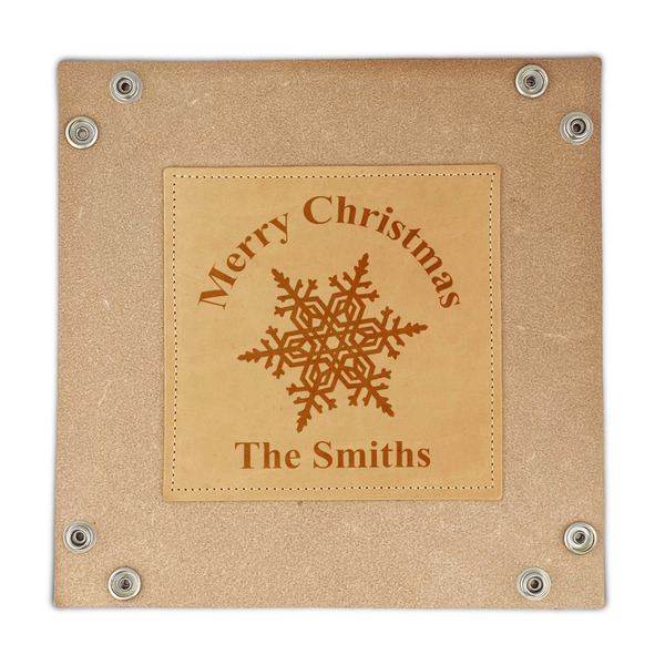 Snowflakes Genuine Leather Valet Trays - FRONT (flat)