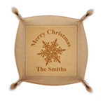 Snowflakes Genuine Leather Dice Tray (Personalized)