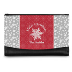 Snowflakes Genuine Leather Women's Wallet - Small (Personalized)