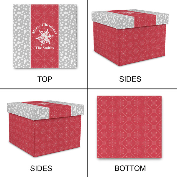 Snowflakes Gift Boxes with Lid - Canvas Wrapped - Large - Approval
