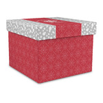 Snowflakes Gift Box with Lid - Canvas Wrapped - Large (Personalized)