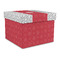 Snowflakes Gift Boxes with Lid - Canvas Wrapped - Large - Front/Main
