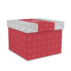 Snowflakes Gift Box with Lid - Canvas Wrapped - Medium (Personalized)