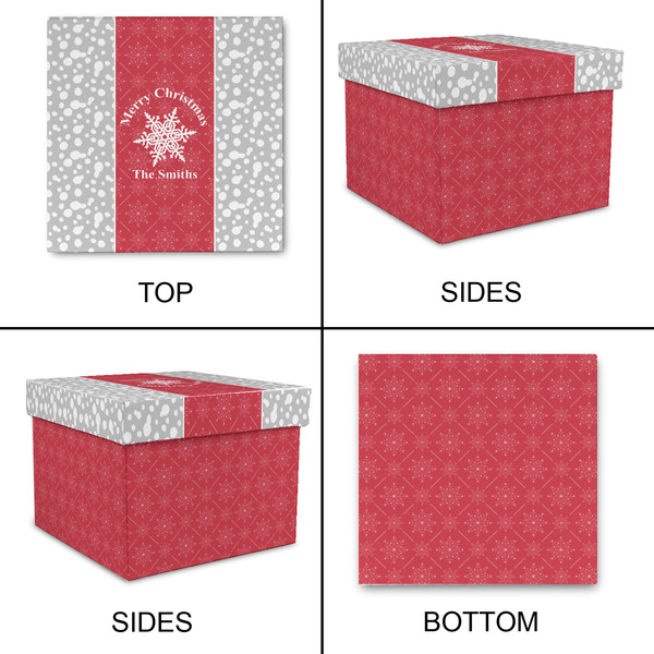 Snowflakes Gift Boxes with Lid - Canvas Wrapped - X-Large - Approval