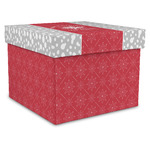 Snowflakes Gift Box with Lid - Canvas Wrapped - XX-Large (Personalized)