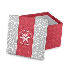 Snowflakes Gift Box with Lid - Canvas Wrapped (Personalized)
