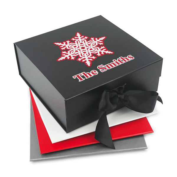 Custom Snowflakes Gift Box with Magnetic Lid (Personalized)