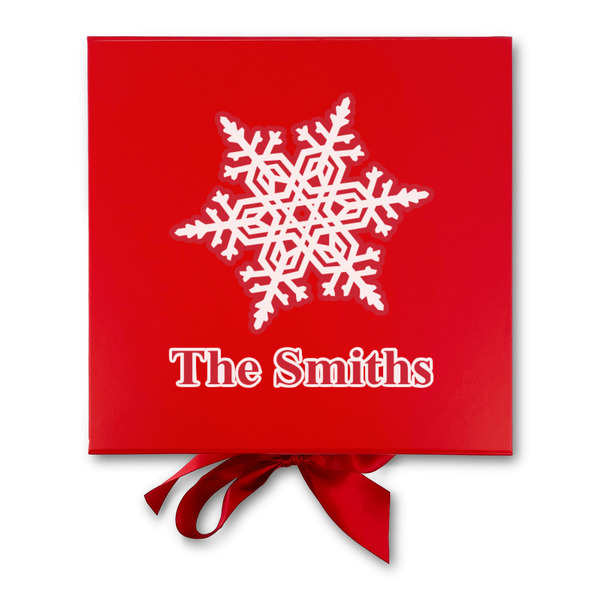 Snowflakes Gift Boxes with Magnetic Lid - Red - Approval