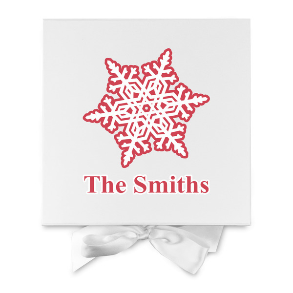 Snowflakes Gift Boxes with Magnetic Lid - White - Approval